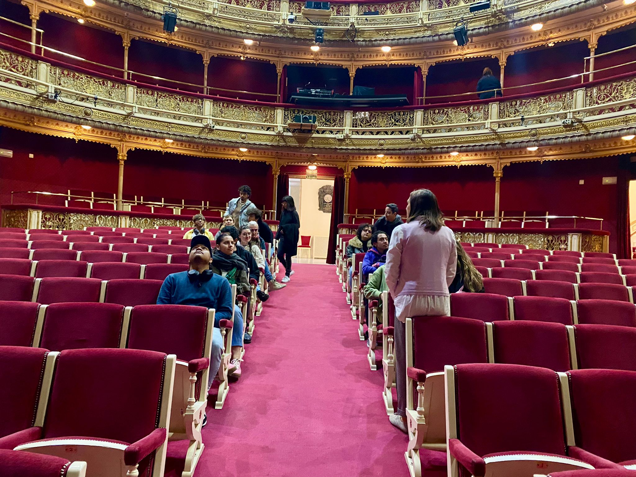 Visita técnica de los estudiantes al Teatro María Guerrero