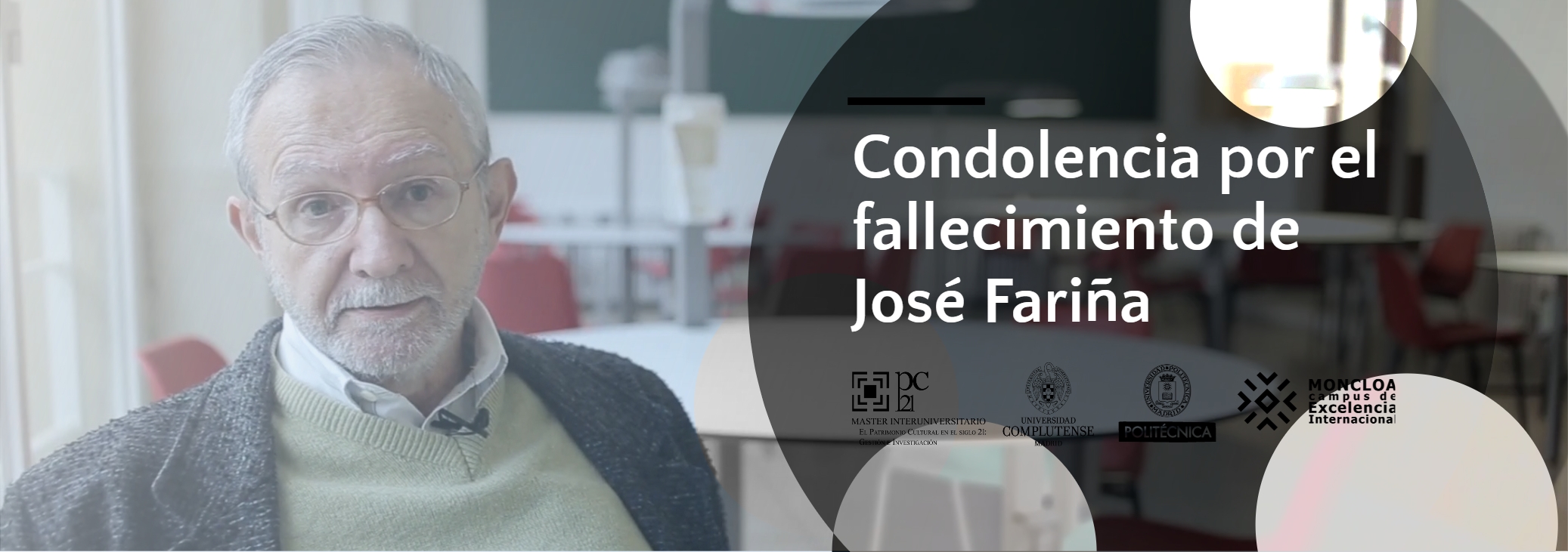 Condolencia por el fallecimiento de José Fariña