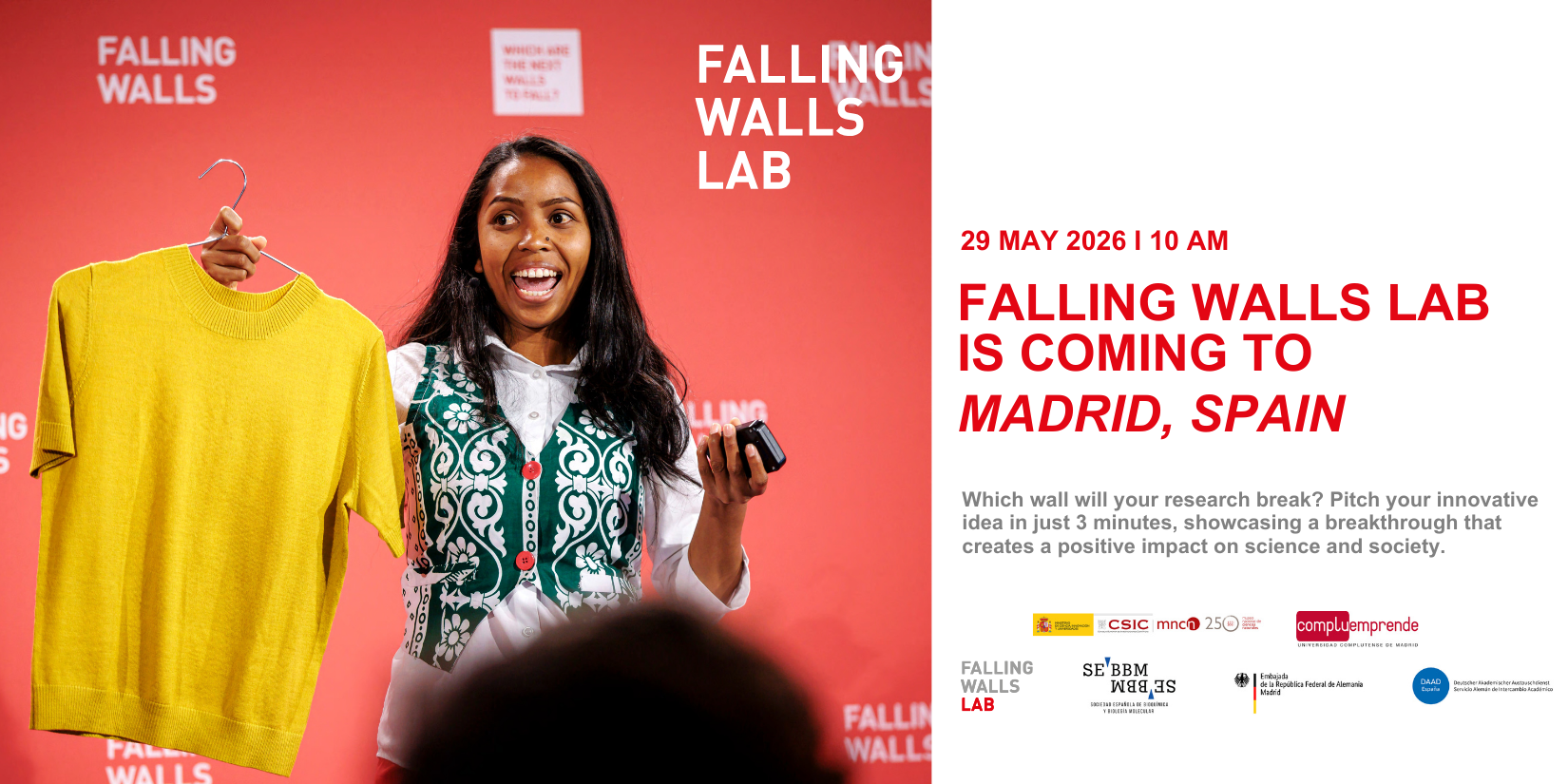 ¡Nueva convocatoria de Falling Walls Lab Madrid, Spain 2026!