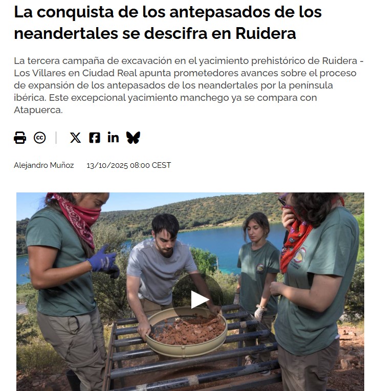 El yacimiento de Ruidera en la prensa