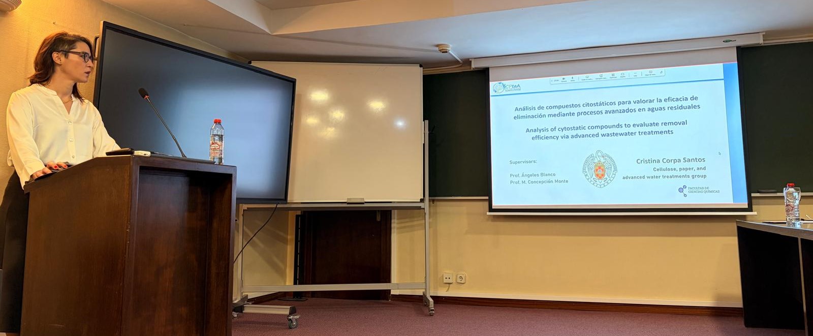 Cristina Corpa Santos defiende su Tesis Doctoral titulada “Analysis of cytostatic compounds to evaluate efficiency via advanced wastewater treatments”