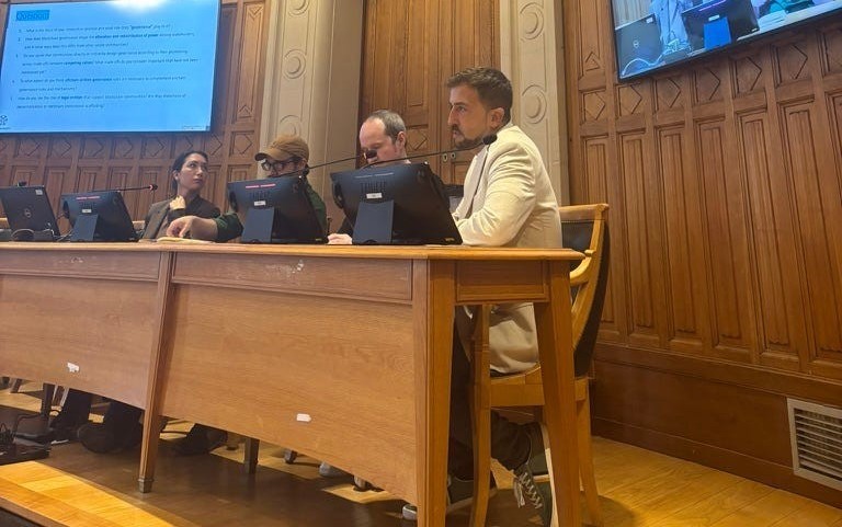 Javier Arroyo participates in a panel on blockchain governance at the International Blockchain Governance Symposium