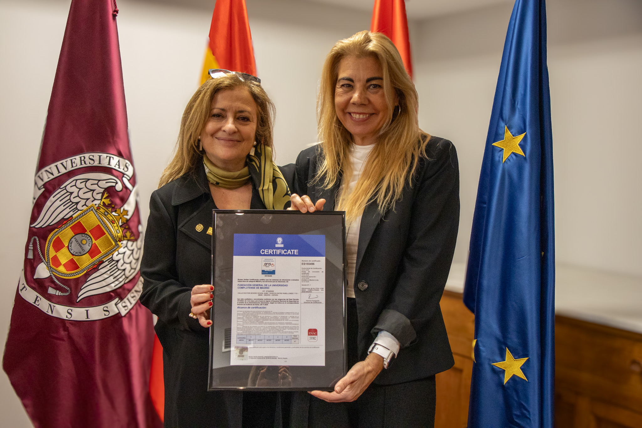 La Fundación Complutense obtiene la certificación del Esquema Nacional de Seguridad, tras una auditoría de Bureau Veritas