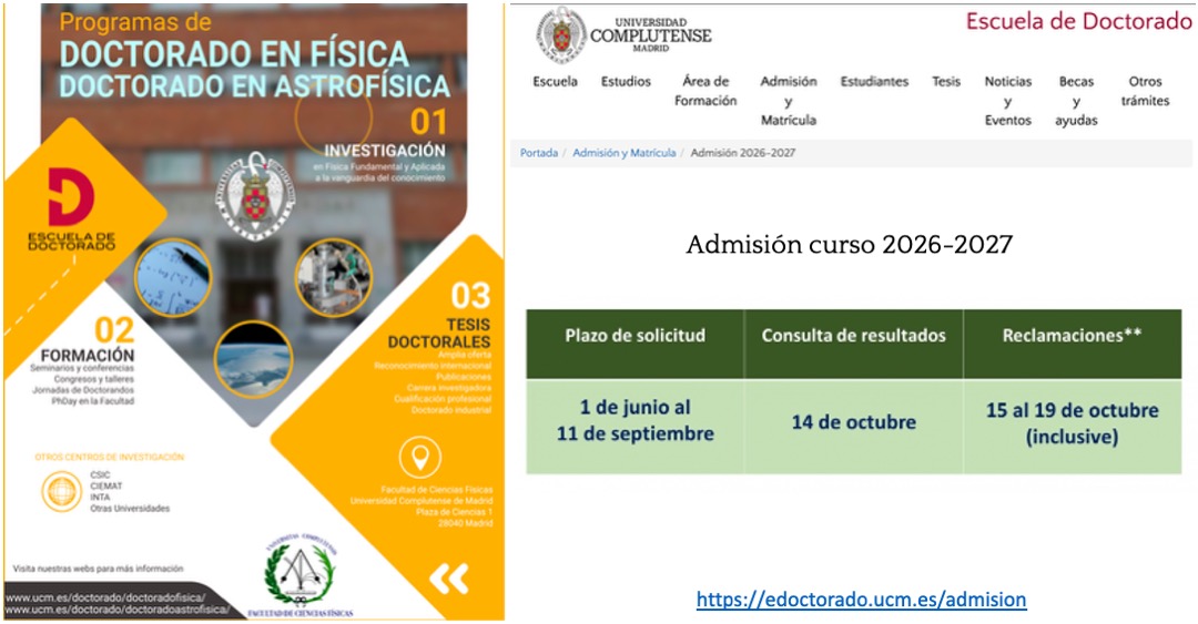 Admisión 2026-27 (Plazo del 1 junio a 11 septiembre 2026)