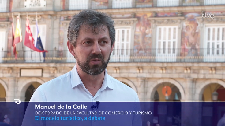 Manuel de la Calle participa en el Telediario del fin de semana (RTVE-1) para hablar de overtourism