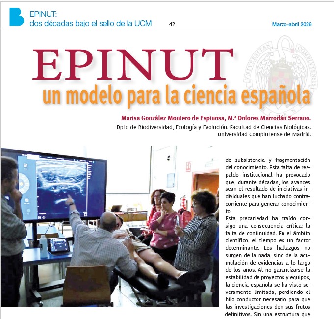 Reseña sobre los 20 años de historia de EPINUT en la revista del CDL