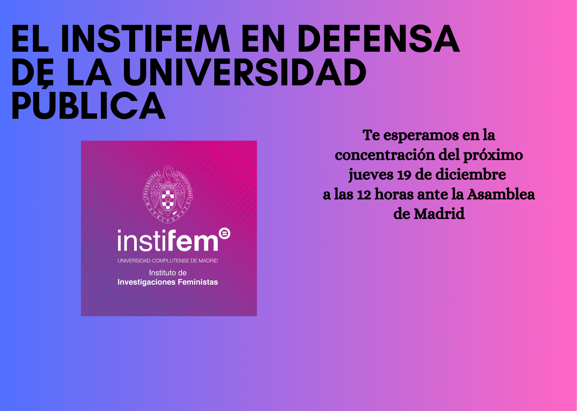 Instifem-En defensa de la Universidad pública