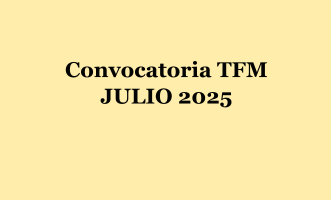 Convocatoria TFM julio 2025