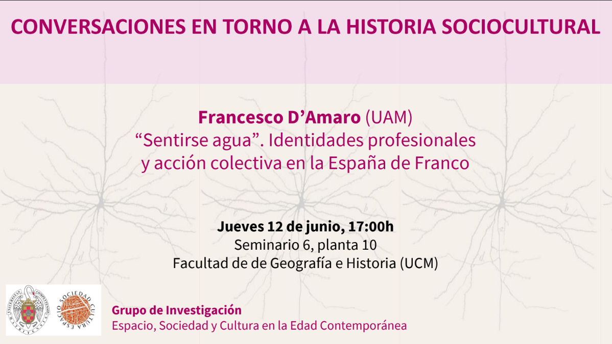 El jueves 12 de junio Francesco D'Amaro (UAM) presentará su investigación en el Seminario de Historia Sociocultural