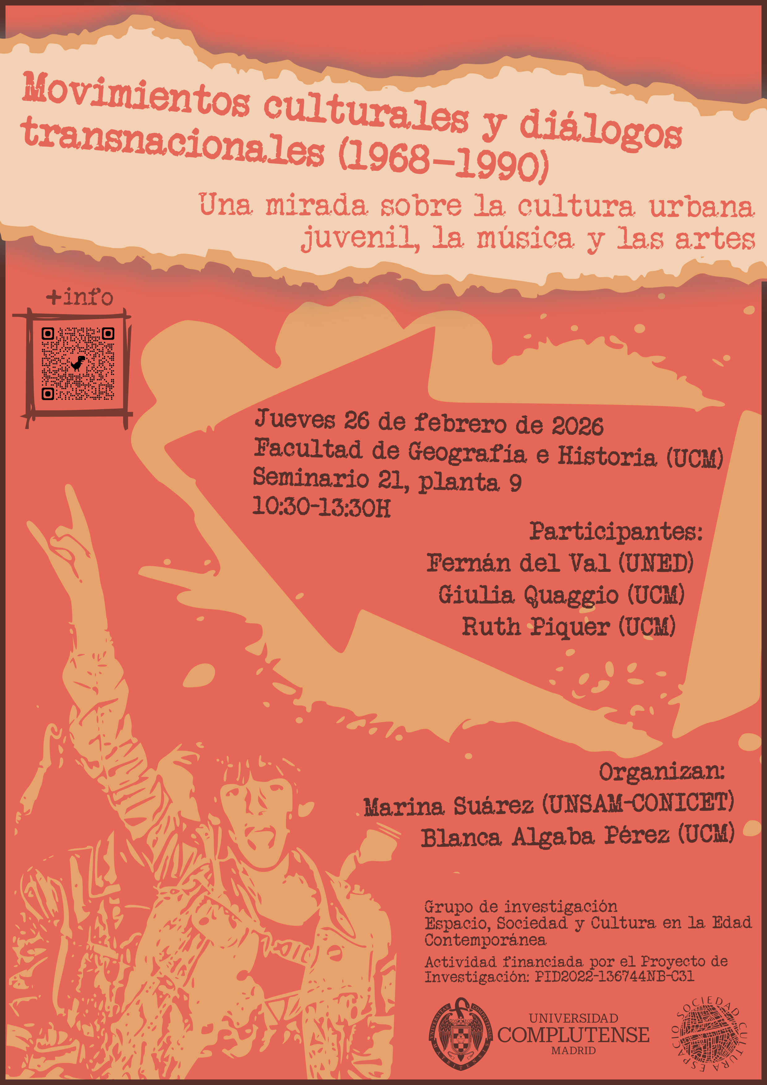 Jornada de estudios: "Movimientos culturales y diálogos transnacionales (1968–1990). Una mirada sobre la cultura urbana juvenil, la música y las artes"