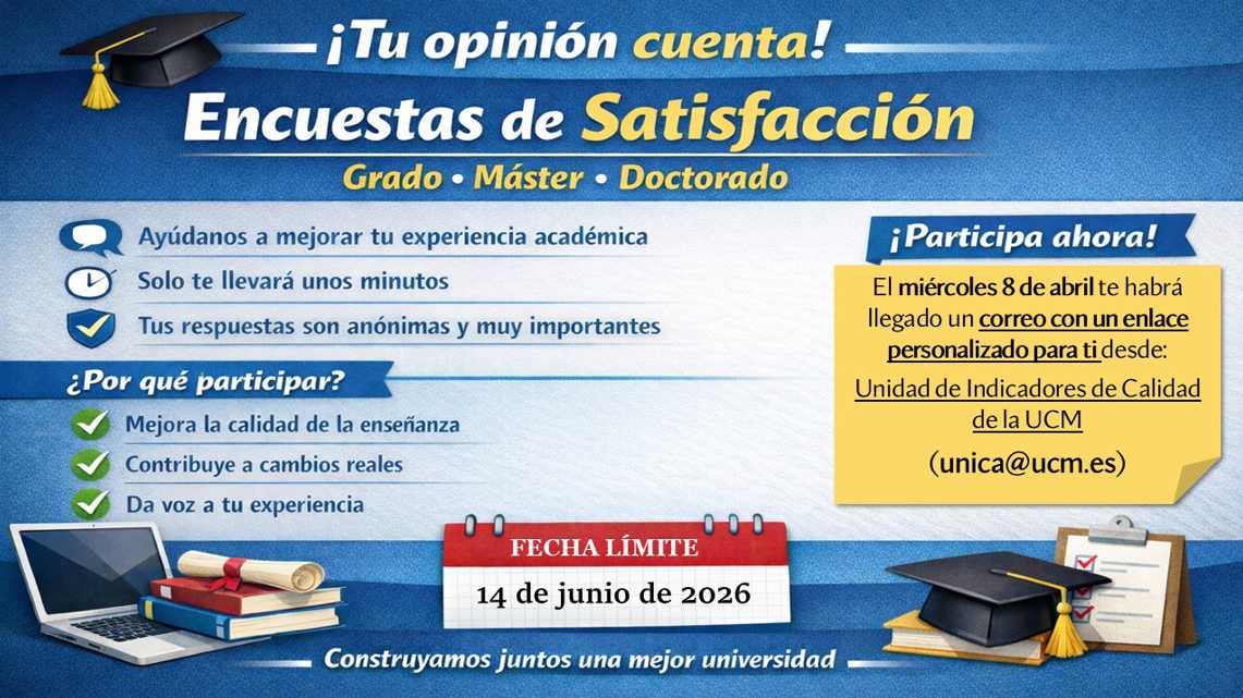 Participa en las encuestas de satisfacción: Doctorado en Ingeniería Química