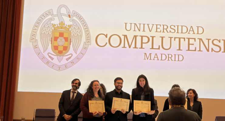 Diego Rodríguez Llorente recibe el Premio Extraordinario de Doctorado en el acto de entrega organizado por la UCM, con motivo del Día Europeo del Doctorado