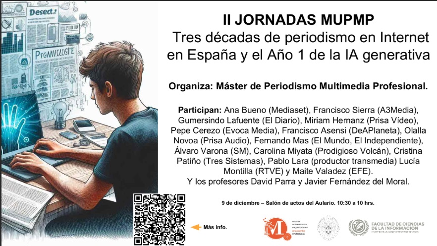 II JORNADAS MUPMP: “Tres décadas de periodismo en internet en España y el año 1 de la IA generativa”