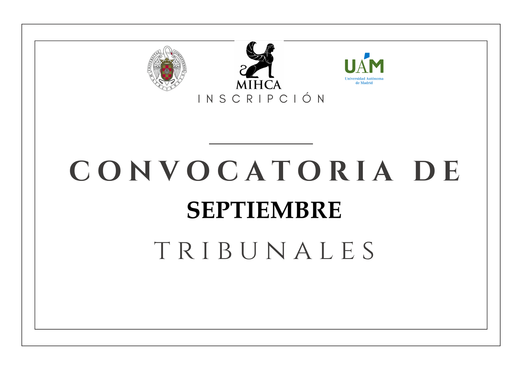 Consulta los tribunales de TFM (convocatoria de septiembre)