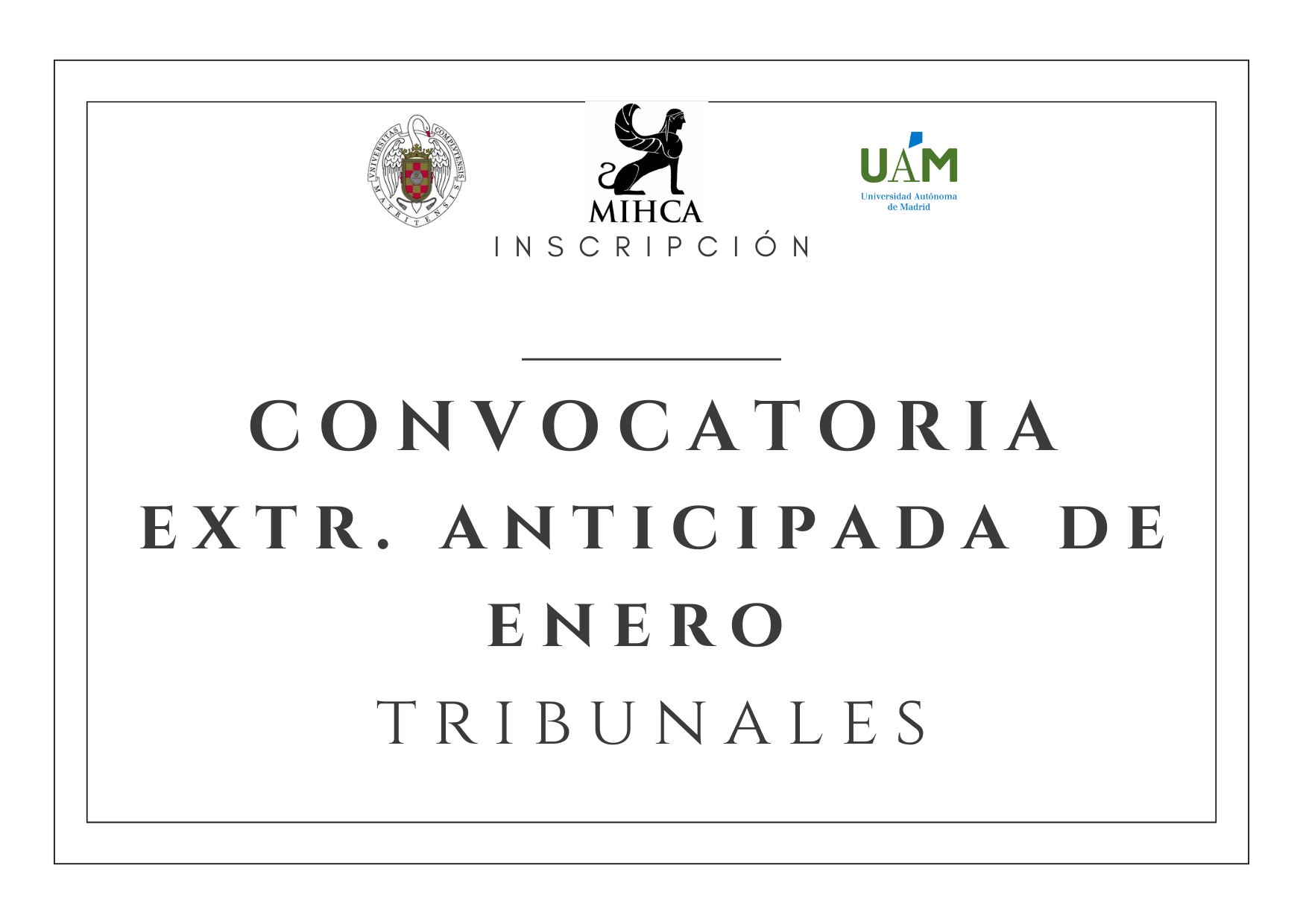 Consulta los tribunales de TFM (convocatoria extraordinaria de Enero)