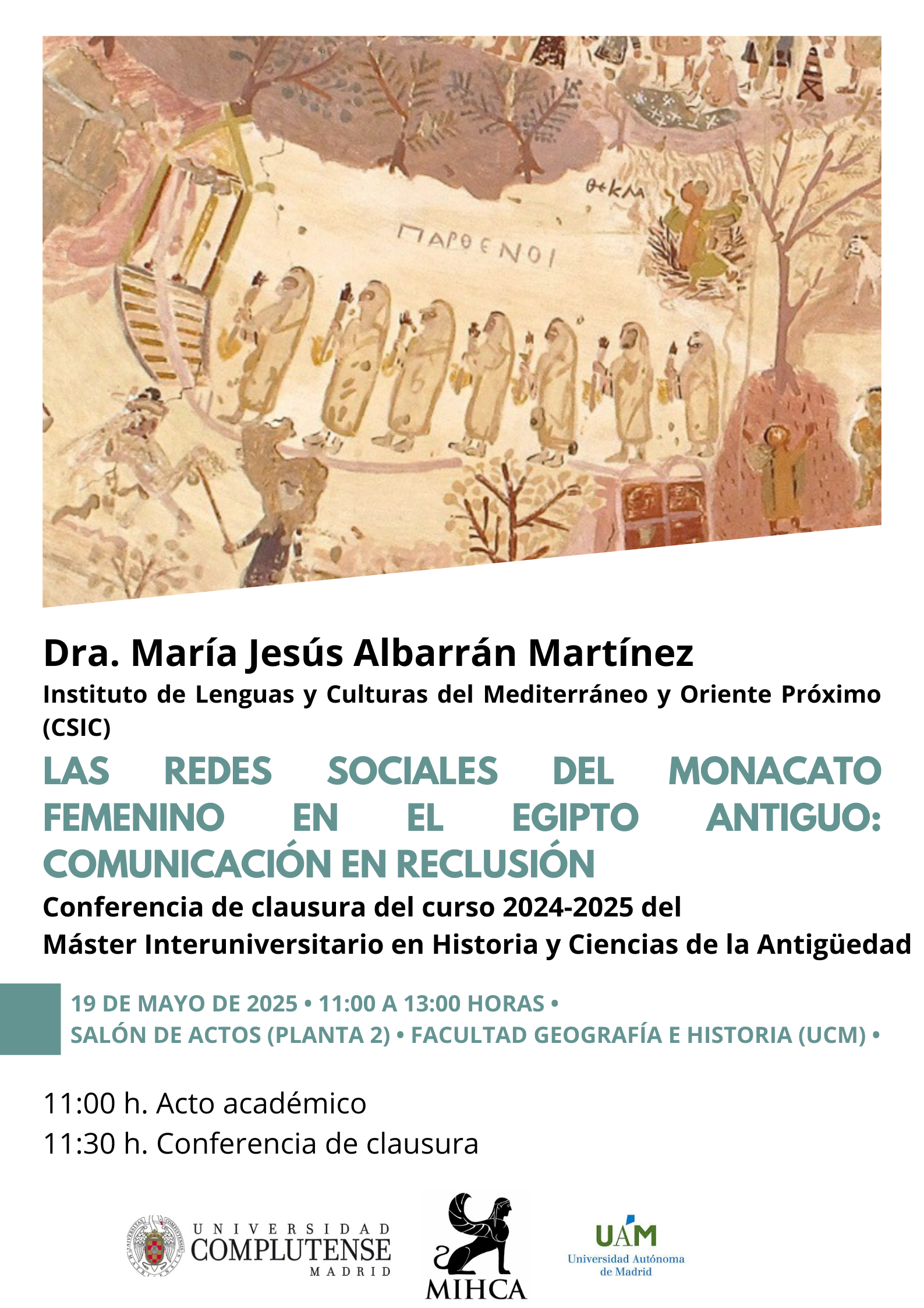 Conferencia Clausura MIHCA 2024-2025 - Nueva Fecha