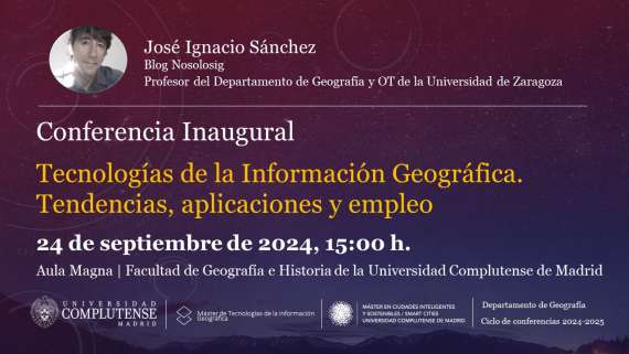 Conferencia Inaugural del curso 2024-2025 del Máster en TIG