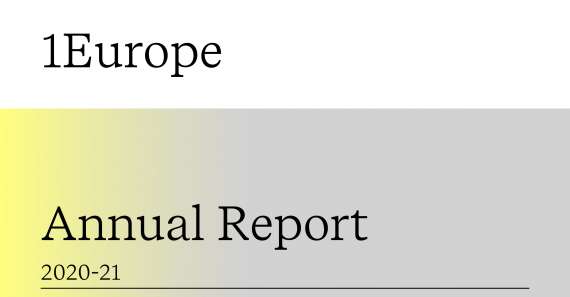 Ya puedes consultar el Informe Anual 2020 del Proyecto 1 Europe de Una Europa 2020