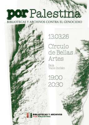 13/03/2026. El GREPAC participa en el evento "Por Palestina: Bibliotecas y archivos contra el genocidio"