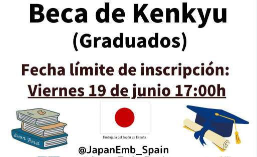 Becas MEXT de la Embajada de Japón para estudiantes  graduados españoles (KENKYU).