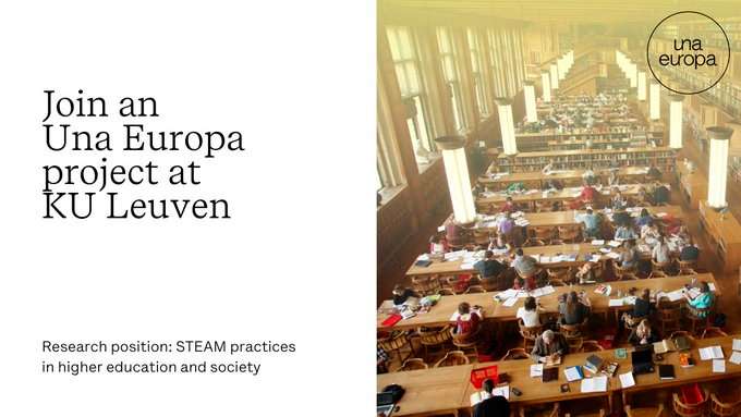Oferta de Empleo: KU Leuven busca un investigador motivado para participar en un proyecto sobre prácticas STEAM en educación superior y sociedad.