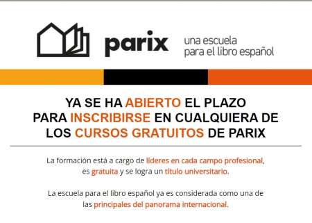 Abierto el plazo para inscribirse en los cursos gratuitos de Parix: Una escuela del libro en español