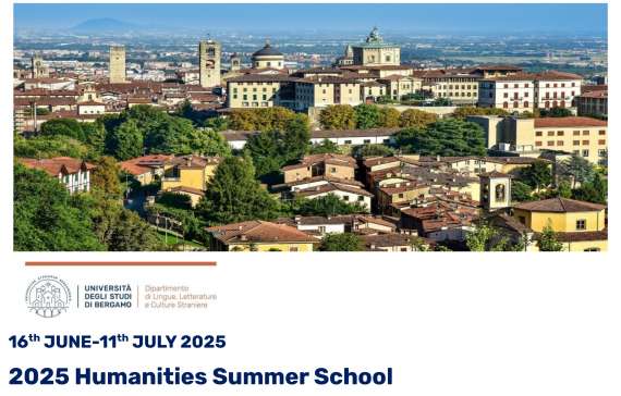 Humanities Summer School free online programme - University of Bergamo (Italy), 27 June to 11 July 2025.