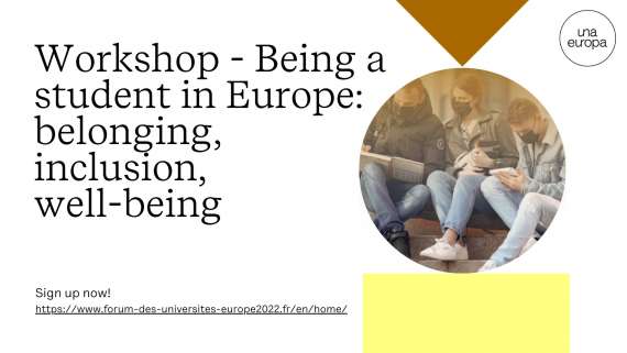 Workshop: Being a Student in Europe: belonging, inclusion, well-being - 26  de enero, 14:30 – 15:00
