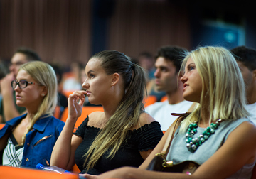 foreign students attending a conference