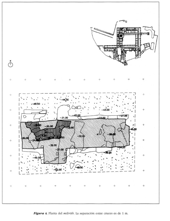 Imagen 4.Planimetría del mirḥāb. (VALDÉS, 1999: 276)