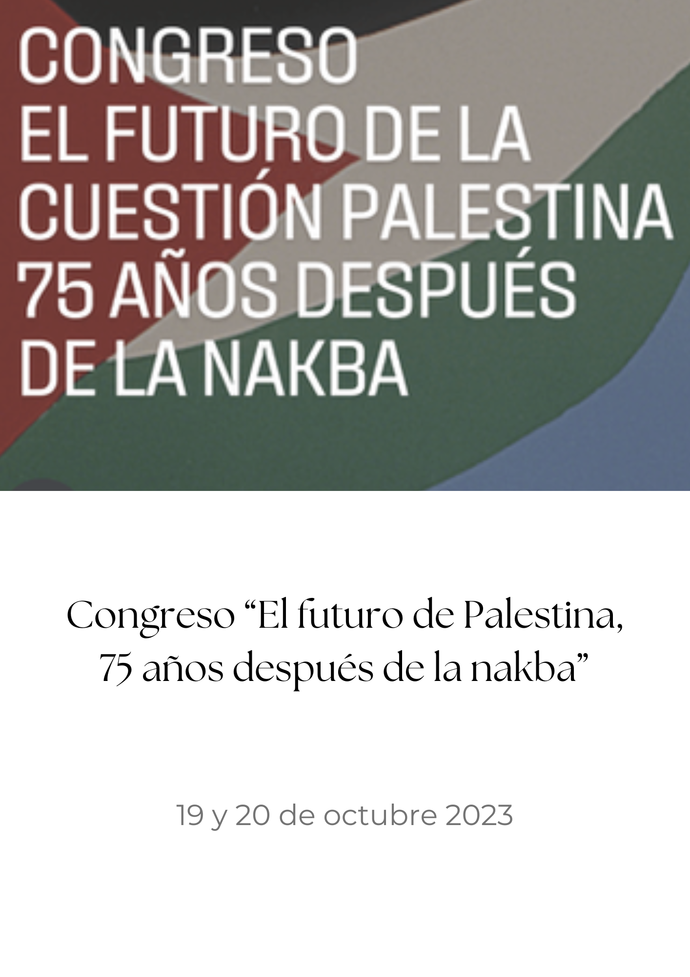 congreso el futuro de palestina