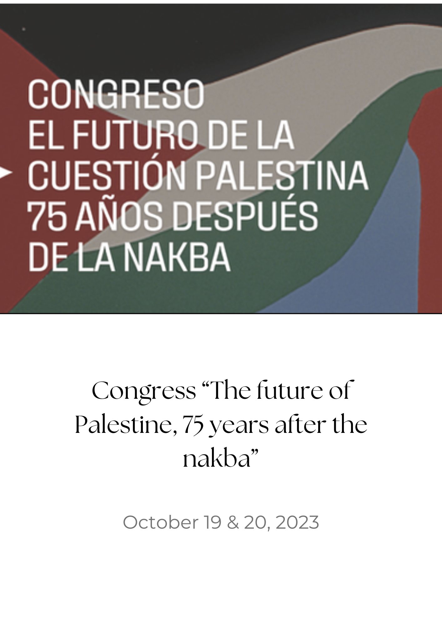palestine congress