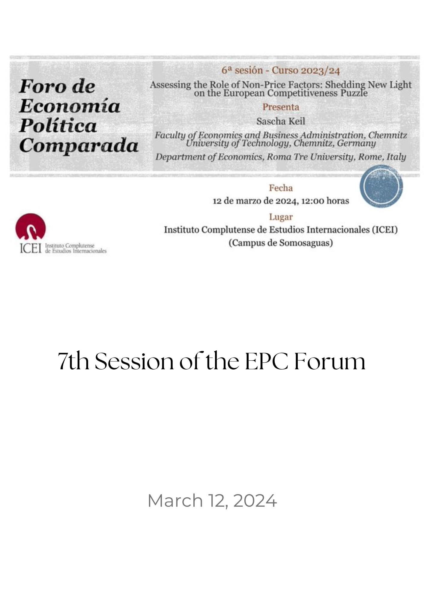 seventh epc forum