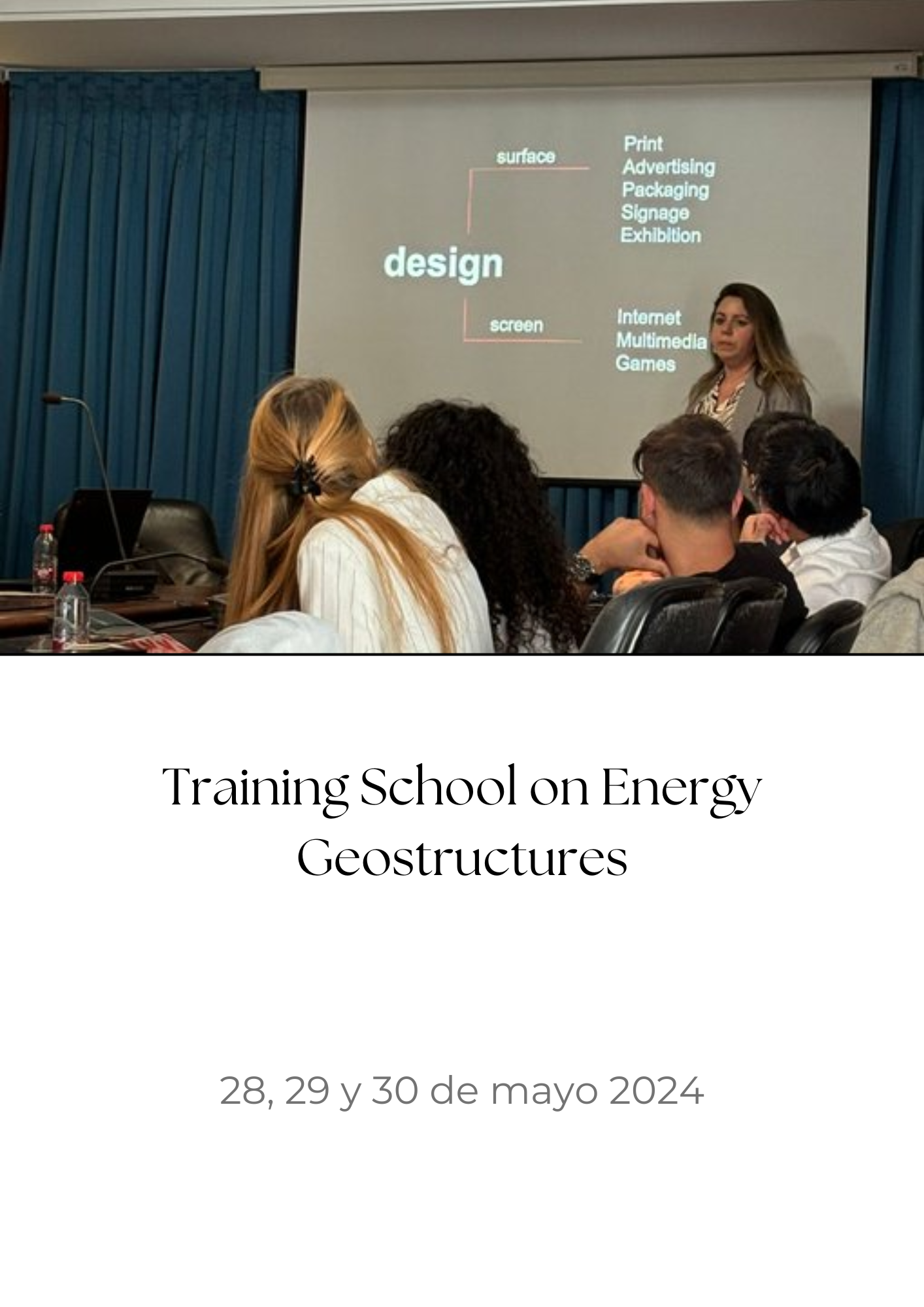 Training School on Energy Geostructures