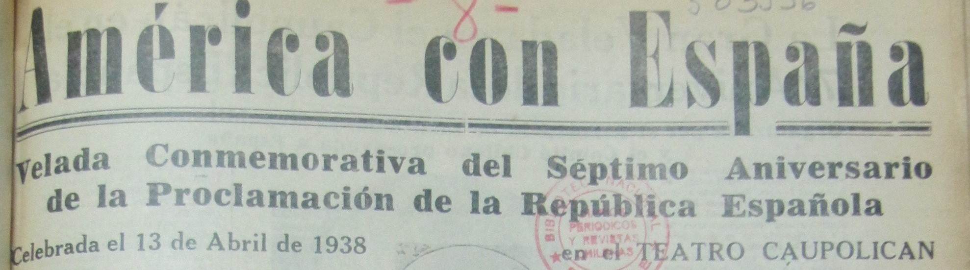 américa con españa, 1938, portada