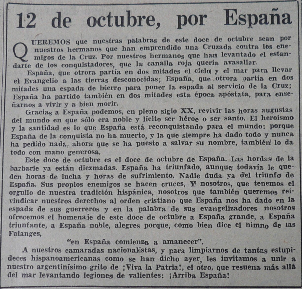 crisol, 12 10 1936, 12 de octubre, por españa