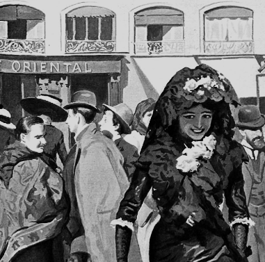 Detalle de la Semana Santa en la Puerta del Sol, 15 de abril de 1911 (Ilustración Española y Americana)