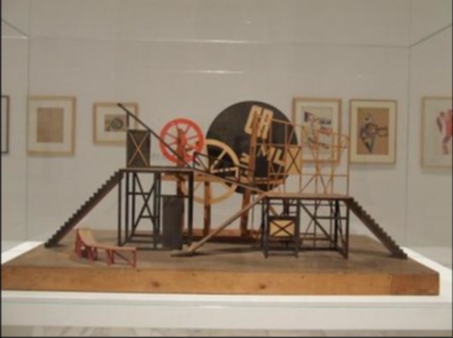 Popova. Maqueta de escenografía para el montaje de El cornudo magnánimo. 1922