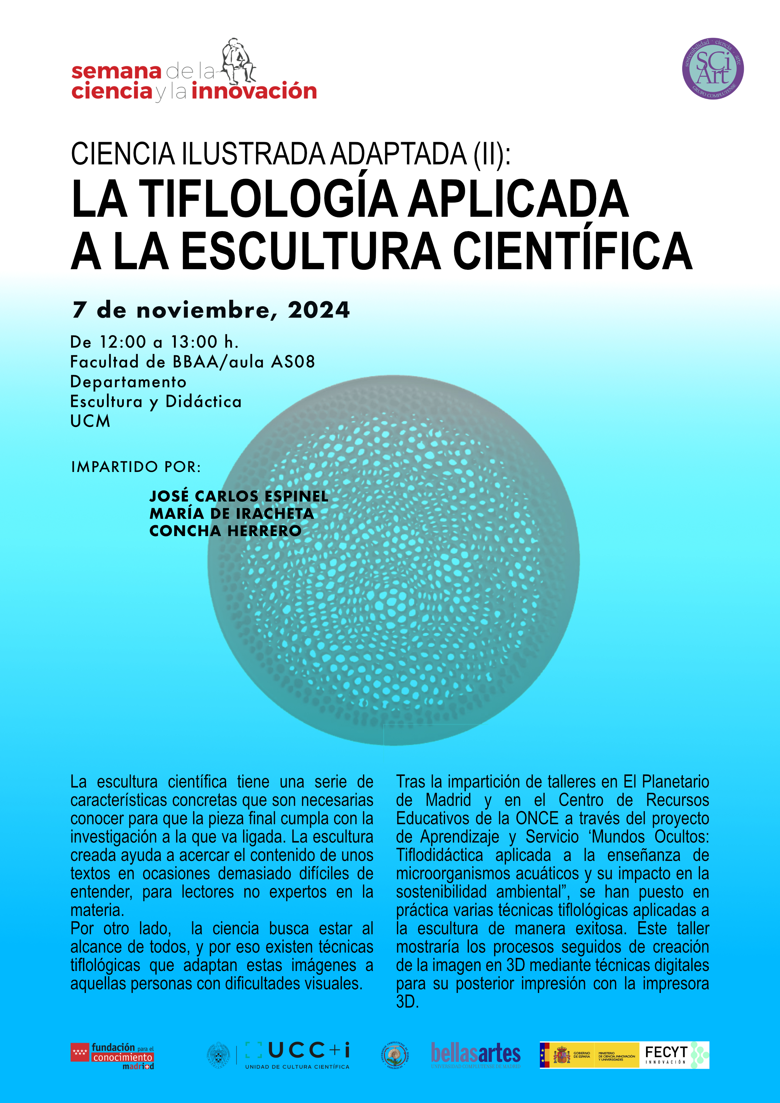 cartel-taller-semana-ciencia-tiflodidactica-y-escultura-1 