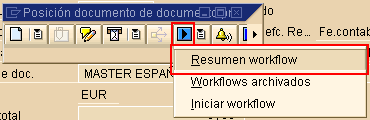 Acceso a Resumen workflow