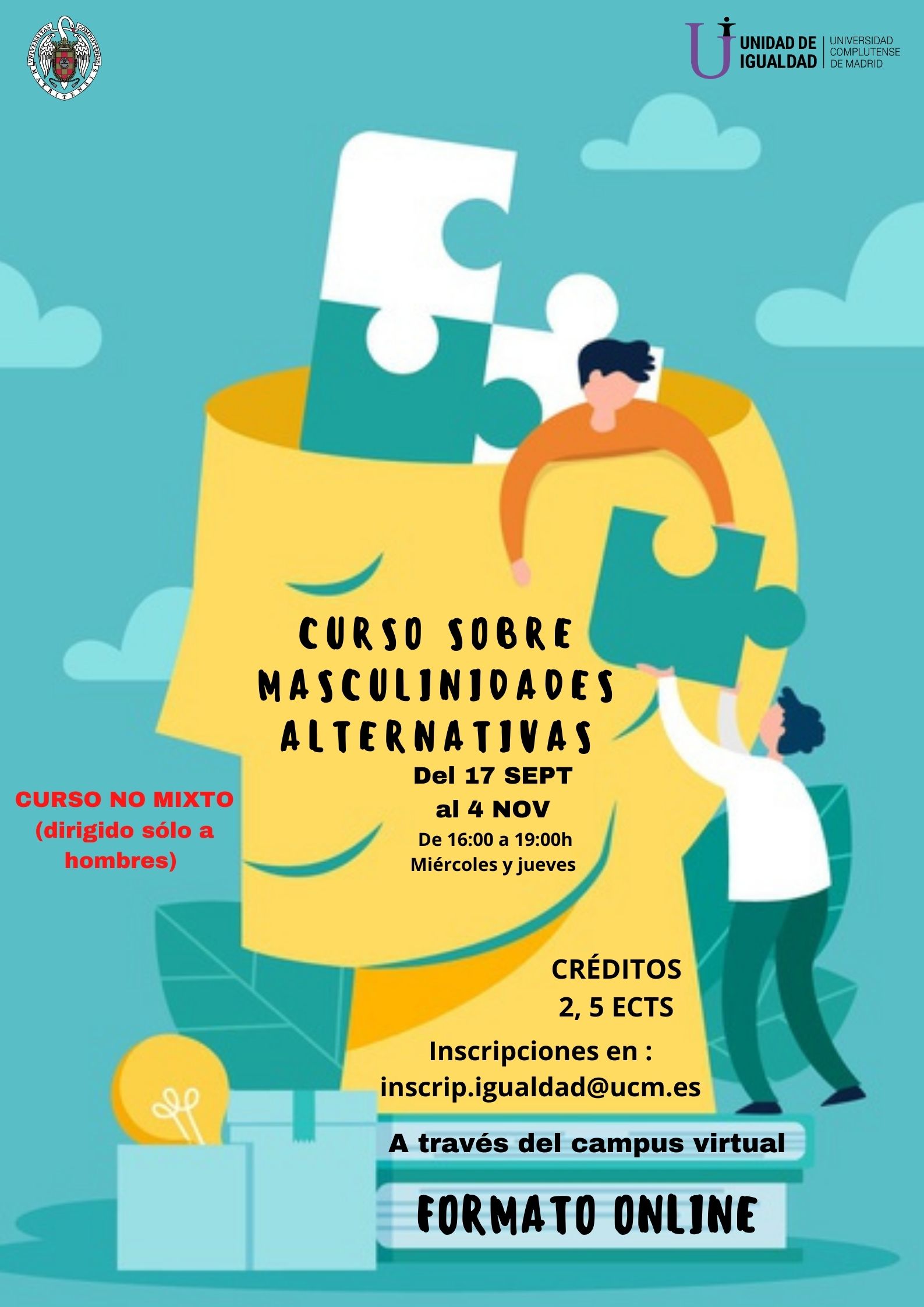 cartel definitivo curso masculinidades alternativas formato no mixto