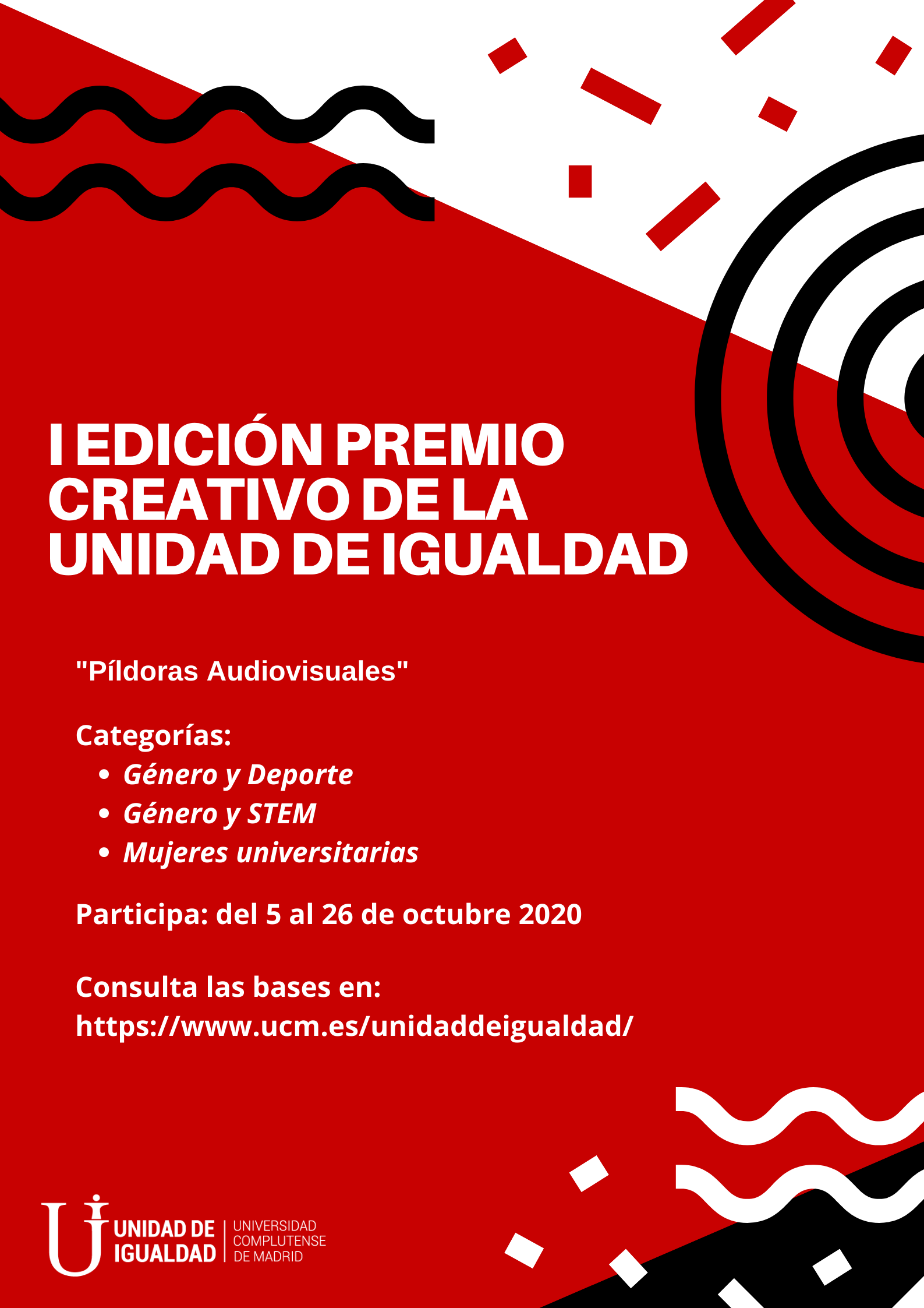 cartel i ediciÓn premio creativo de la unidad de igualdad